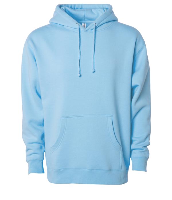 IND4000 - Men's Heavyweight Hooded Pullover Sweatshirt Blue Aqua 4000 BASIC FLEECE Classic COTTON / POLYESTER essentials Heavyweight hoodie ind IND4000 INDEPENDENT MEN Men's pullover PULLOVERS REGULAR shsdparentproduct sweatshirt tearaway