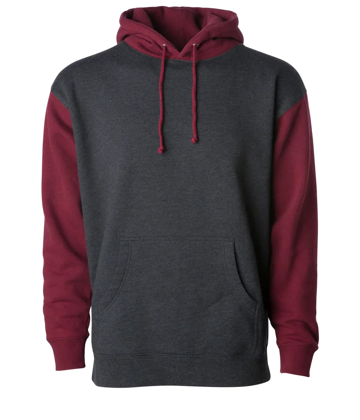 IND4000 - Men's Heavyweight Hooded Pullover Sweatshirt Charcoal Heather Currant 4000 BASIC FLEECE Classic COTTON / POLYESTER Heavyweight hoodie ind IND4000 INDEPENDENT MEN Men's pullover PULLOVERS REGULAR shsdchildproduct sweatshirt tearaway