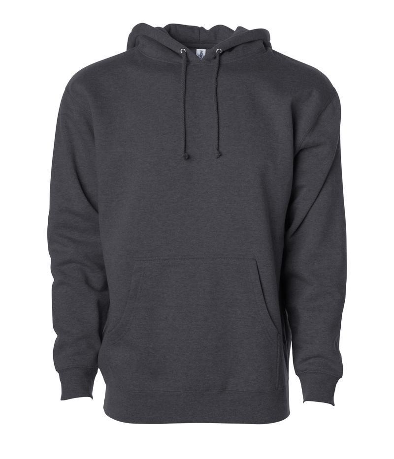 IND4000 - Men's Heavyweight Hooded Pullover Sweatshirt Charcoal Heather 4000 BASIC FLEECE Classic COTTON / POLYESTER essentials Heavyweight hoodie ind IND4000 INDEPENDENT MEN Men's pullover PULLOVERS REGULAR shsdparentproduct sweatshirt tearaway