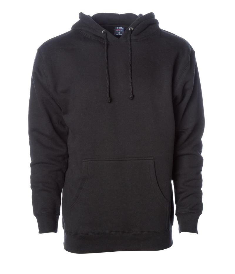 IND4000 - Men's Heavyweight Hooded Pullover Sweatshirt Black 4000 BASIC FLEECE Classic COTTON / POLYESTER essentials Heavyweight hoodie ind IND4000 INDEPENDENT MEN Men's pullover PULLOVERS REGULAR shsdparentproduct sweatshirt tearaway