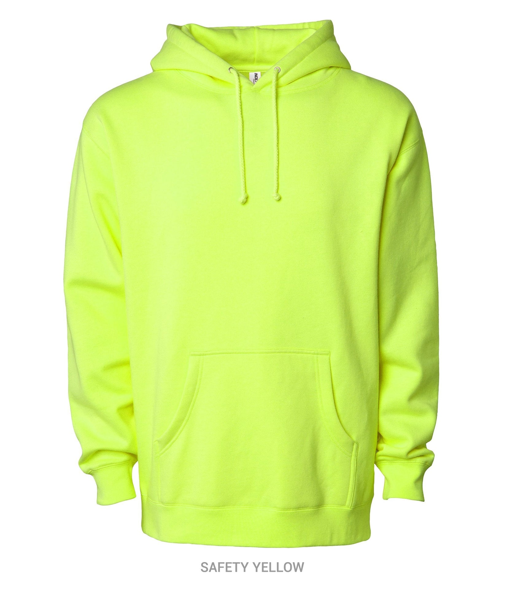 IND4000 - Men's Heavyweight Hooded Pullover Sweatshirt Safety Yellow 4000 BASIC FLEECE Classic COTTON / POLYESTER Heavyweight hoodie ind IND4000 INDEPENDENT MEN Men's pullover PULLOVERS REGULAR shsdchildproduct sweatshirt tearaway