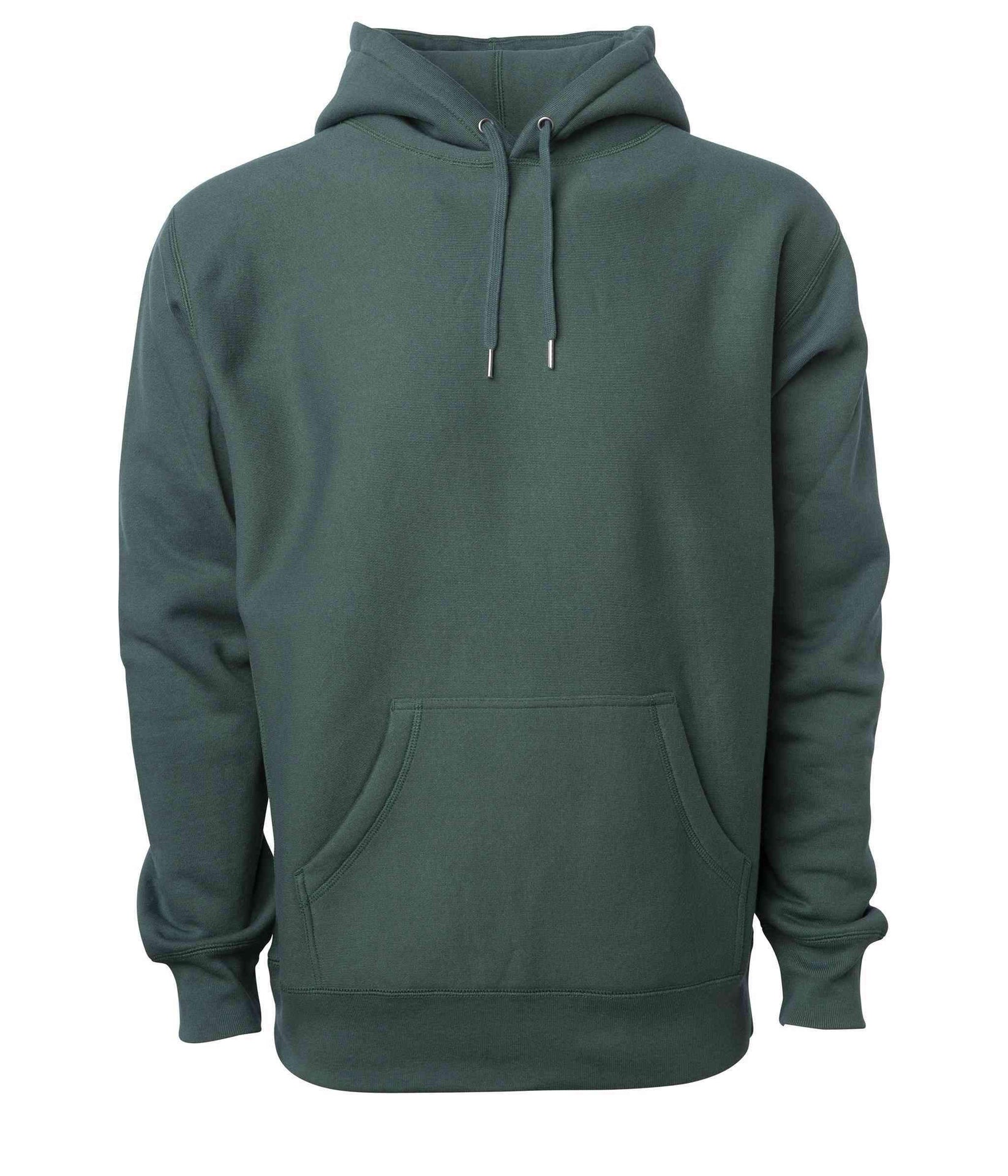 IND5000P - Men's Premium 450GM Heavyweight Cross-Grain Hoodie Alpine Green 5000 BASIC FLEECE COTTON / POLYESTER Cross-Grain Heavyweight Hood hoodie ind IND5000 IND5000P INDEPENDENT Legend MEN mens pullover PULLOVERS REGULAR tearaway