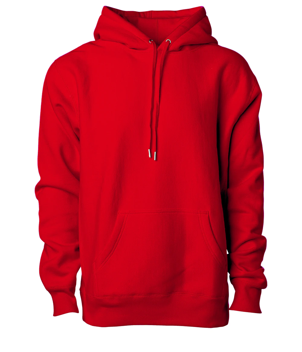 IND5000P - Men's Premium 450GM Heavyweight Cross-Grain Hoodie Red 5000 BASIC FLEECE COTTON / POLYESTER Cross-Grain Heavyweight Hood hoodie ind IND5000 IND5000P INDEPENDENT Legend MEN mens pullover PULLOVERS REGULAR tearaway