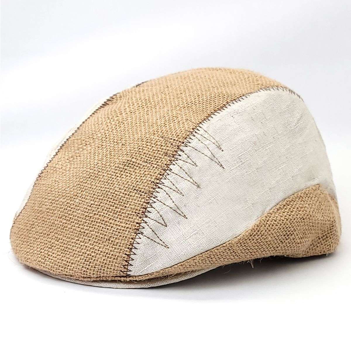 Fashion Ivy - 1794, Linen, Multi-Coloured Khaki & Beige OSFA Fashion Hat