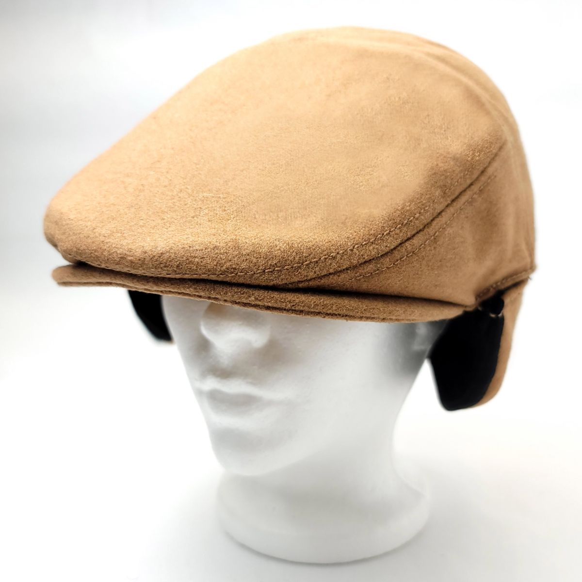 Wool Ivy Earflap Cap - IVE2342, 100% Wool, Solid Colour, 3 Sizes Tan Fashion Hat