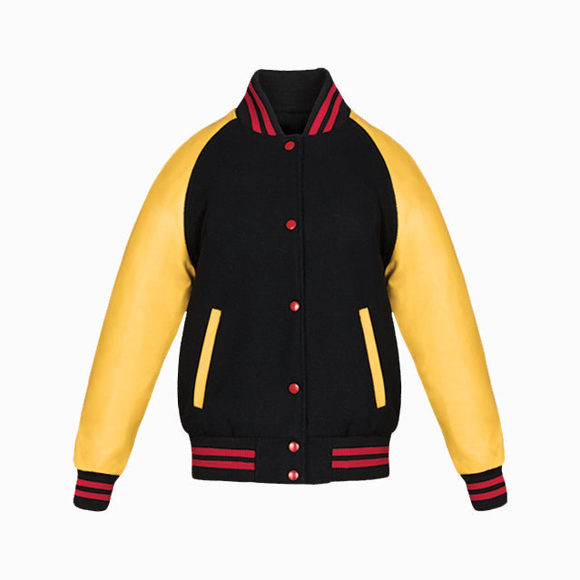 JK633 - Custom Ladies Melton and Leather Varsity Jacket