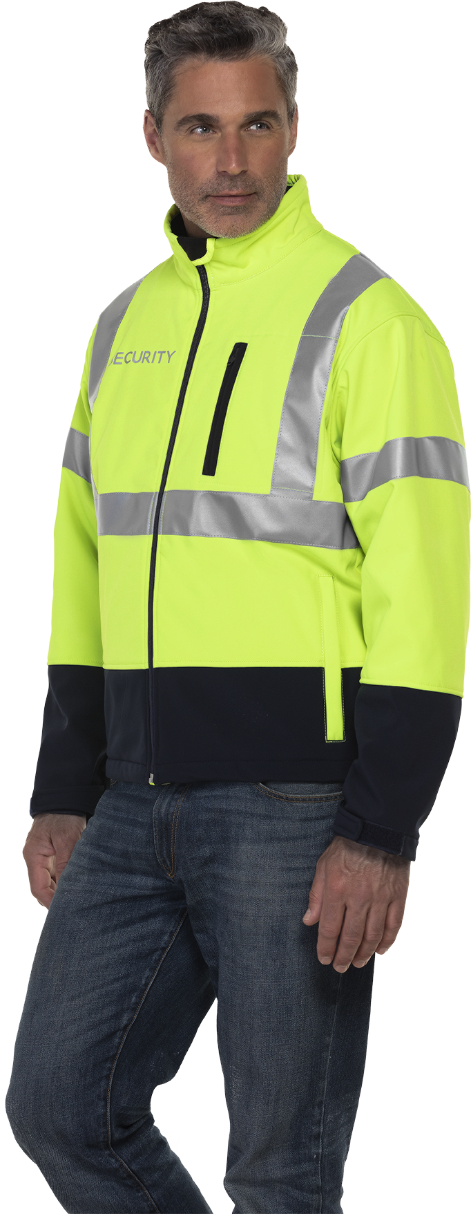 JK658 - Custom Two-toned jacket with reflective tape