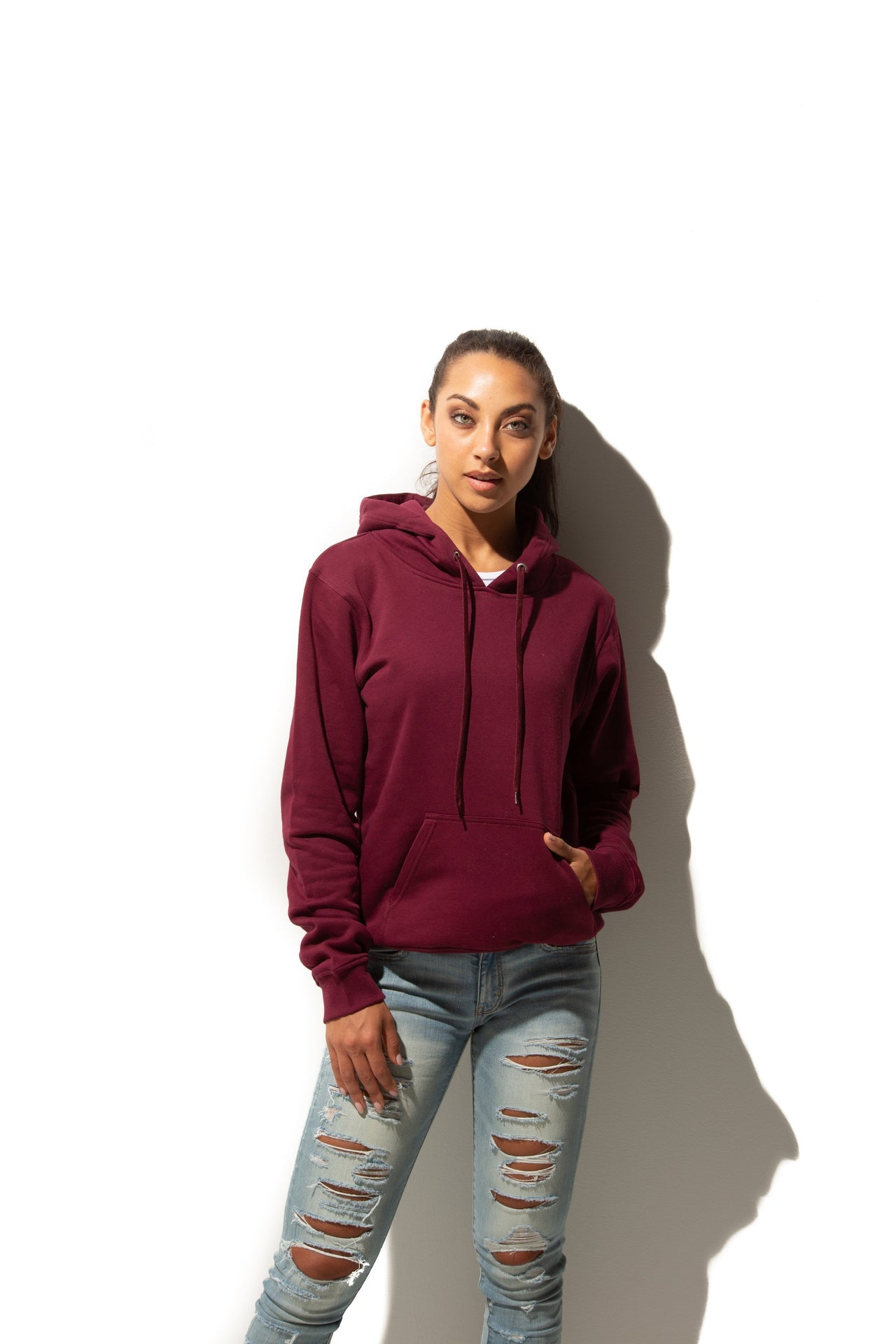 HERO-2020 Unisex Blank Hoodie - Maroon 2020 Adult HERO Red Tops Unisex