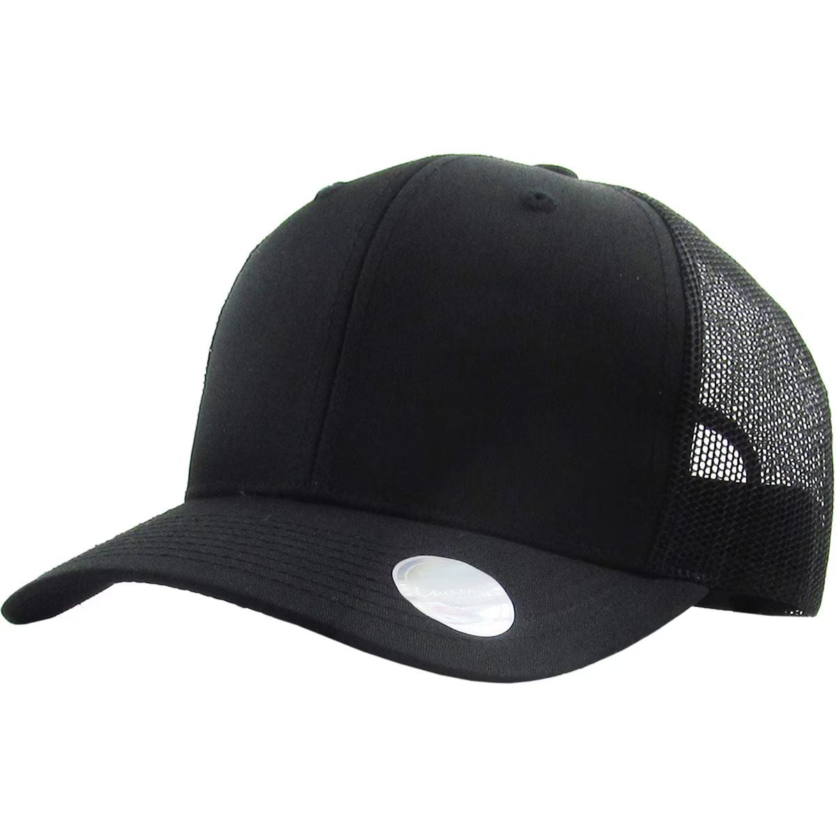 Trucker Cap - KB, 6 Panel, Black, Adjustable Trucker Cap