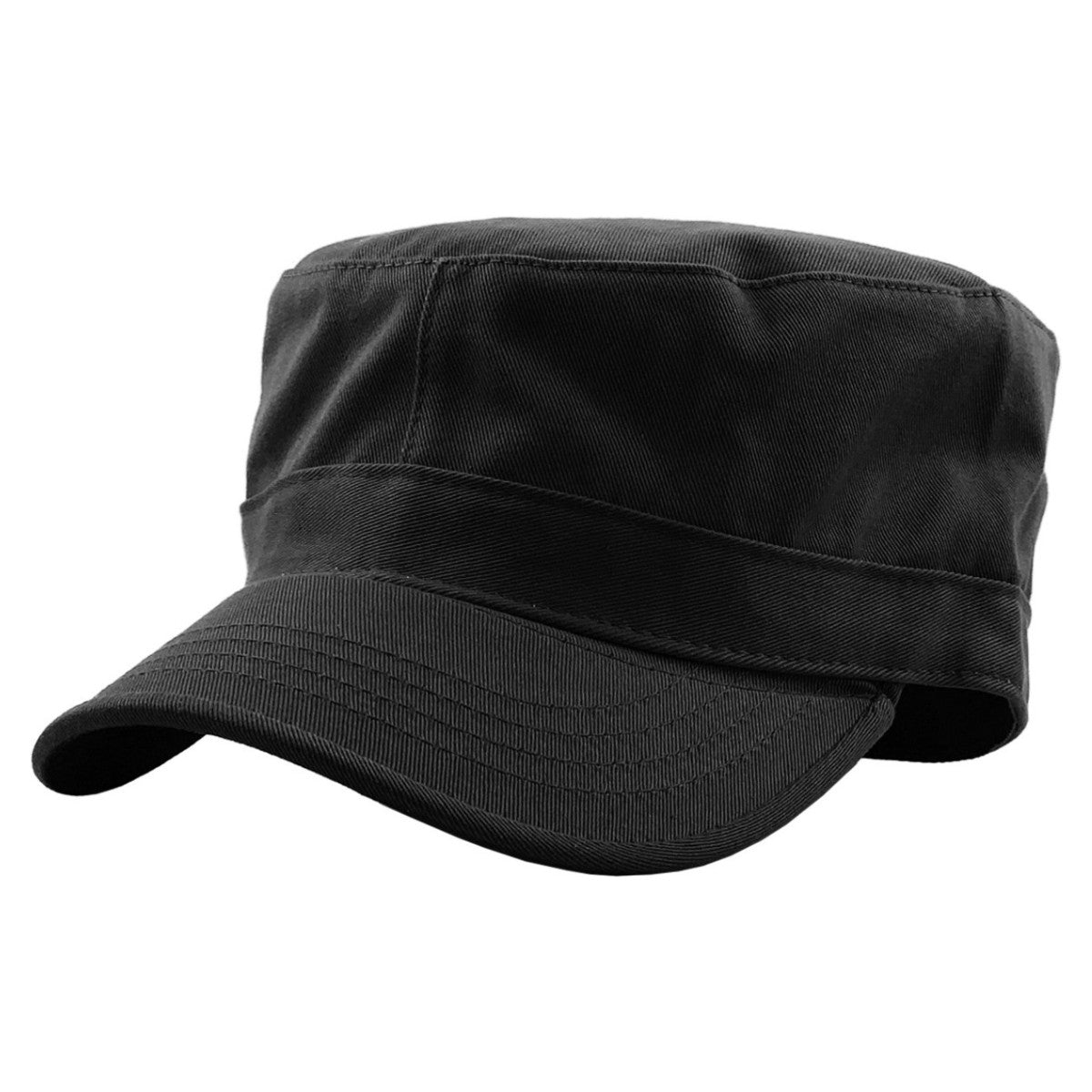 Military Cap - Classic, Multi-Coloured, Fitted Plain Cap