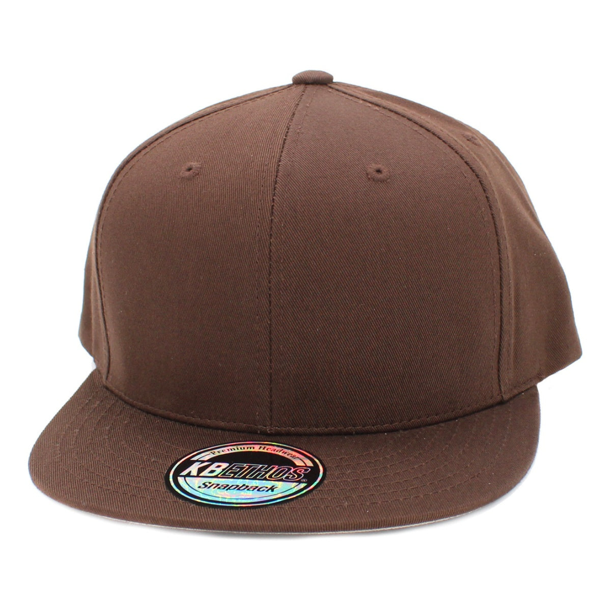 Plain Snapback cap (KNW1467) - Multi-Coloured, Adjustable Brown OSFA Plain Snapback