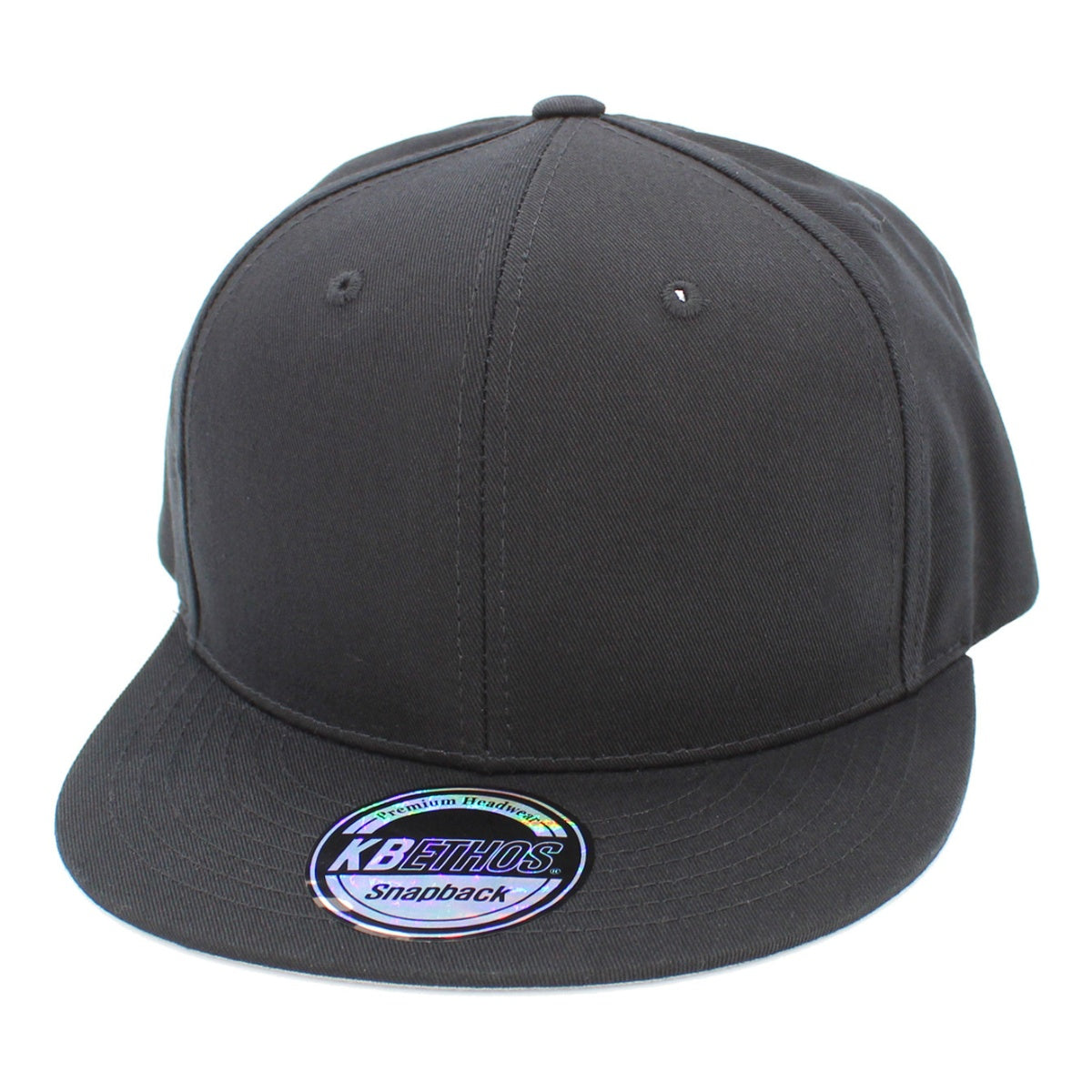 Plain Snapback cap (KNW1467) - Multi-Coloured, Adjustable Black OSFA Plain Snapback