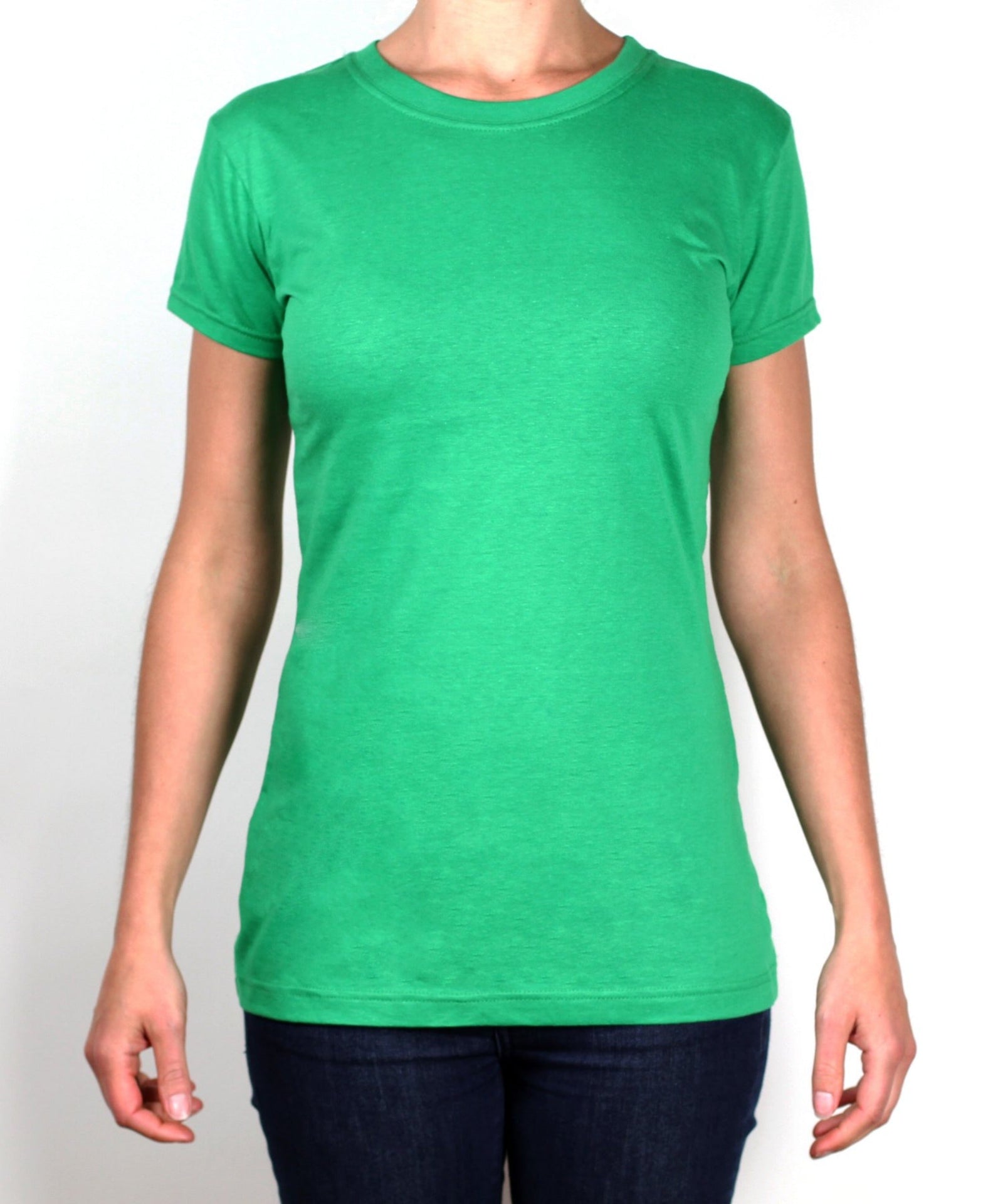 47182 - Women's Eiffel Tee Shirt Kelly CLOSEOUT COTTON FITTED Lightweight ON SALE OPTIMA tearaway TEES WOMEN