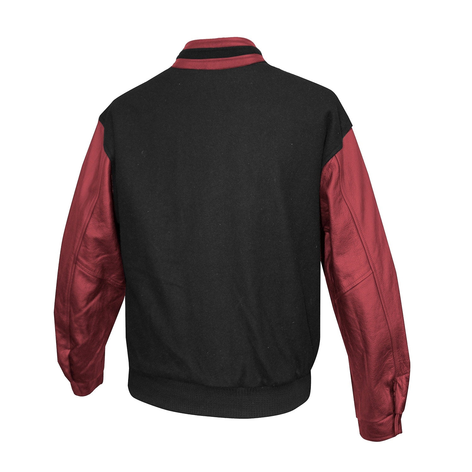 L00227 - Graduate - Men's Melton & Leather Insulated Jacket 227 adult black collegiate Genuine Leather leather letterman melton mens navy red team varsity