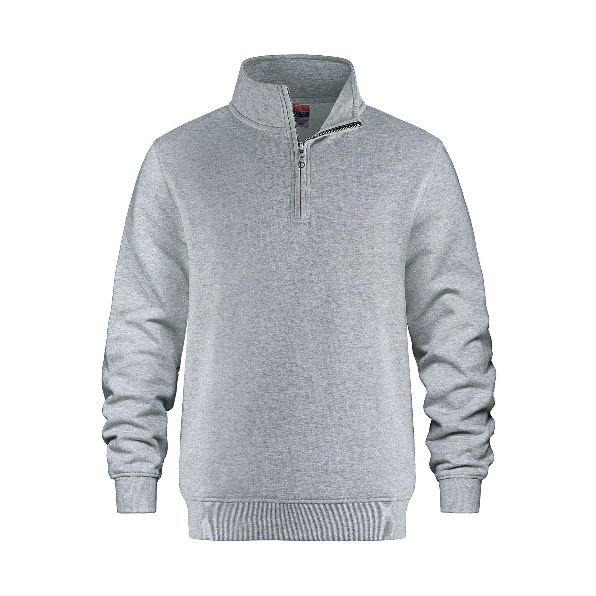 L00545 - Flux - 1/4 Zip Sweatshirt Athletic Grey Heather 1/4 zip 545 __label:IN STOCK __label:NEW COLORS f2042 half zip Ladies quarter zip zip