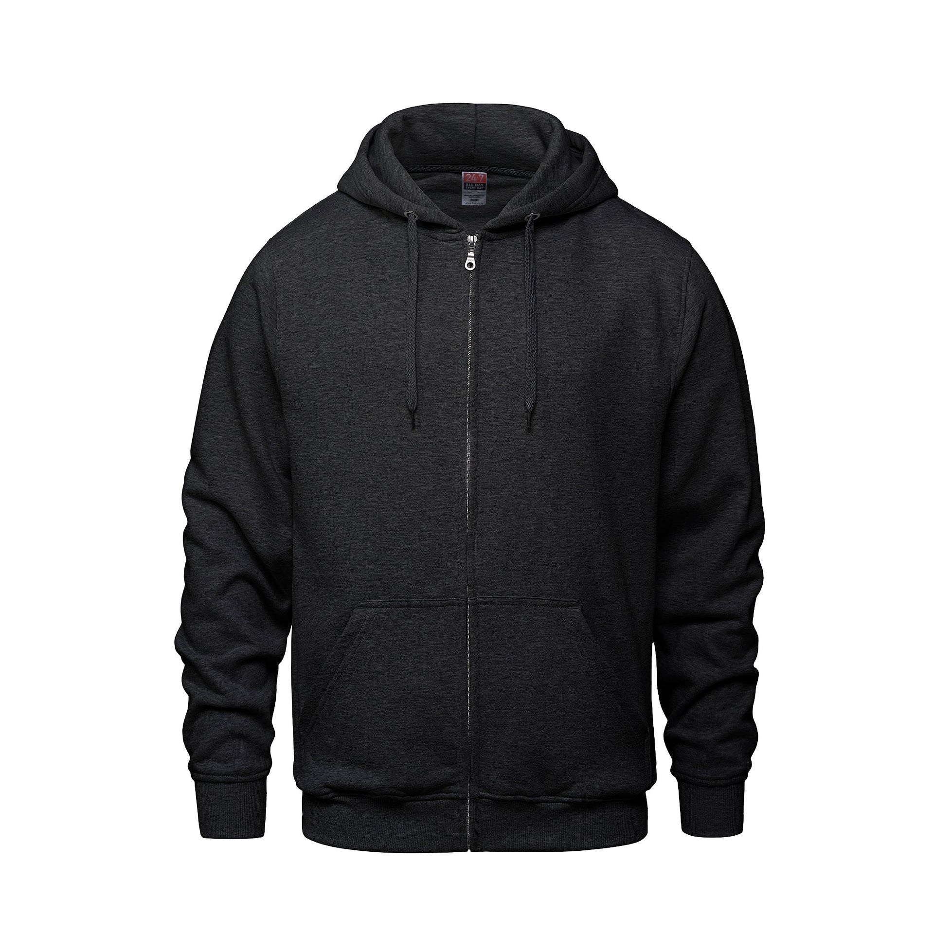 L00555 - Surfer - Adult Full Zip Hooded Sweatshirt Charcoal Heather 0555 555 __label:IN STOCK __label:NEW COLORS black charcoal cozy CSW24/7 grey HEATHER Ladies navy red ROYAL sweat shirt sweater sweatshirt team zip up