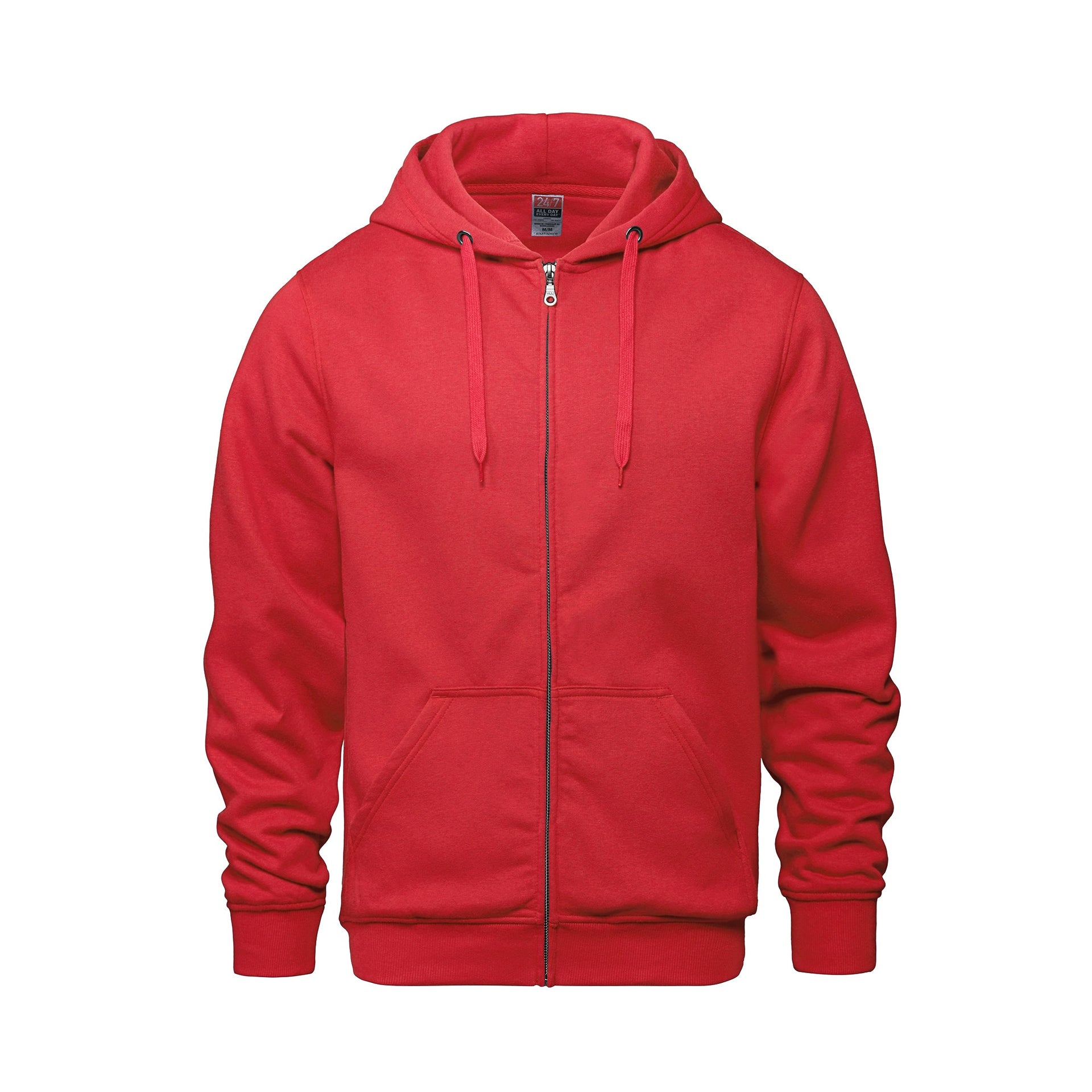 L00555 - Surfer - Adult Full Zip Hooded Sweatshirt Red 0555 555 __label:IN STOCK __label:NEW COLORS black charcoal cozy CSW24/7 grey HEATHER Ladies navy red ROYAL sweat shirt sweater sweatshirt team zip up