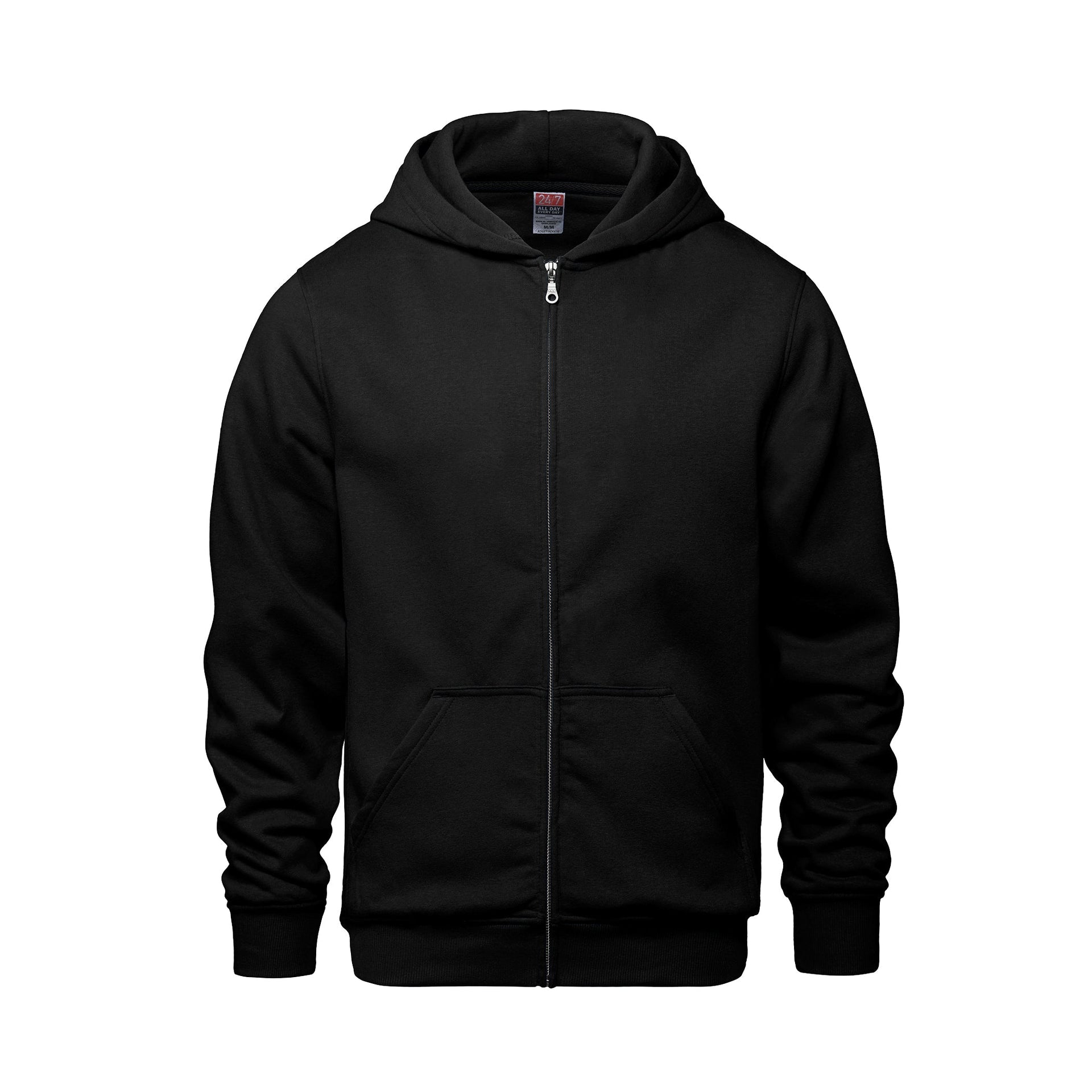 L0555Y - Surfer - Youth Full Zip Hooded Sweatshirt Black 0555 555y __label:IN STOCK __label:NEW COLORS CSW24/7 sweat shirt sweatshirt team youth zip up