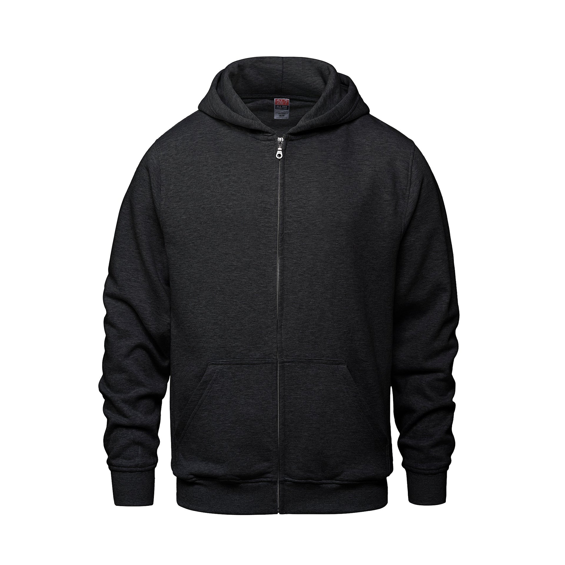 L0555Y - Surfer - Youth Full Zip Hooded Sweatshirt Charcoal Heather 0555 555y __label:IN STOCK __label:NEW COLORS CSW24/7 sweat shirt sweatshirt team youth zip up