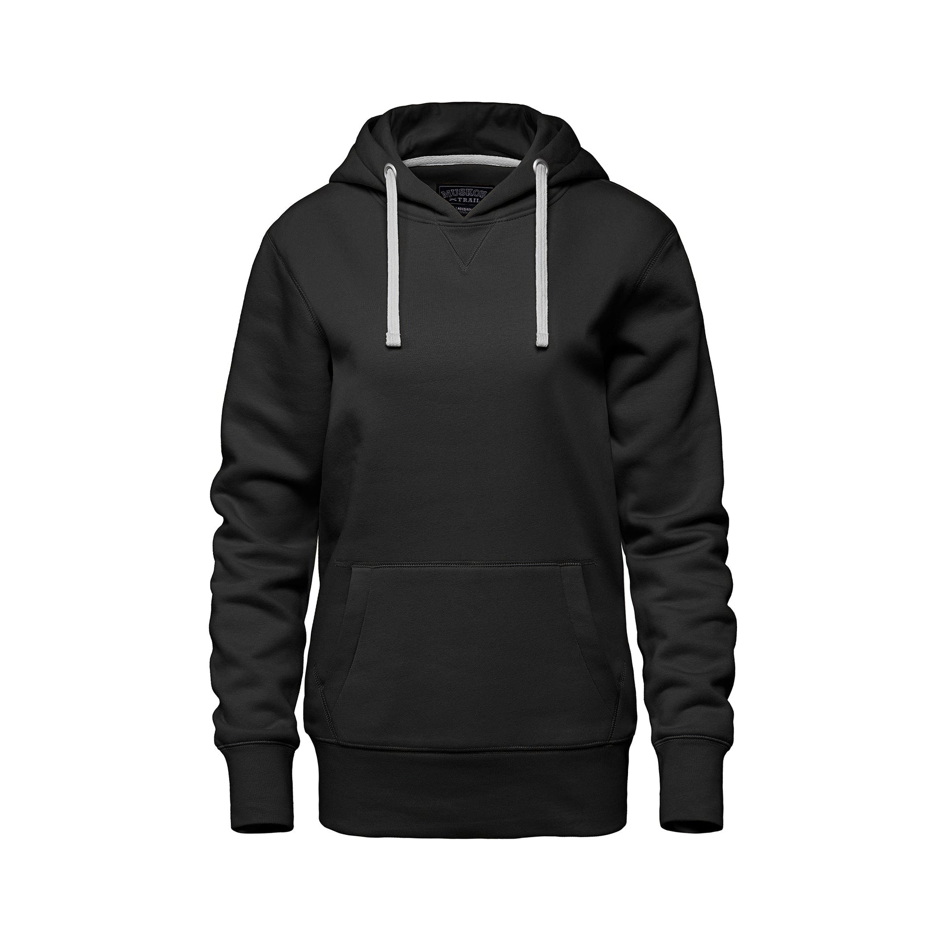 L00661 - Cedar Point - Ladies Pullover Hooded Sweatshirt Black 661 __label:May '25 __label:NEW COLORS eco-friendly Ladies Muskoka Trail sustainable sweatshirt Women
