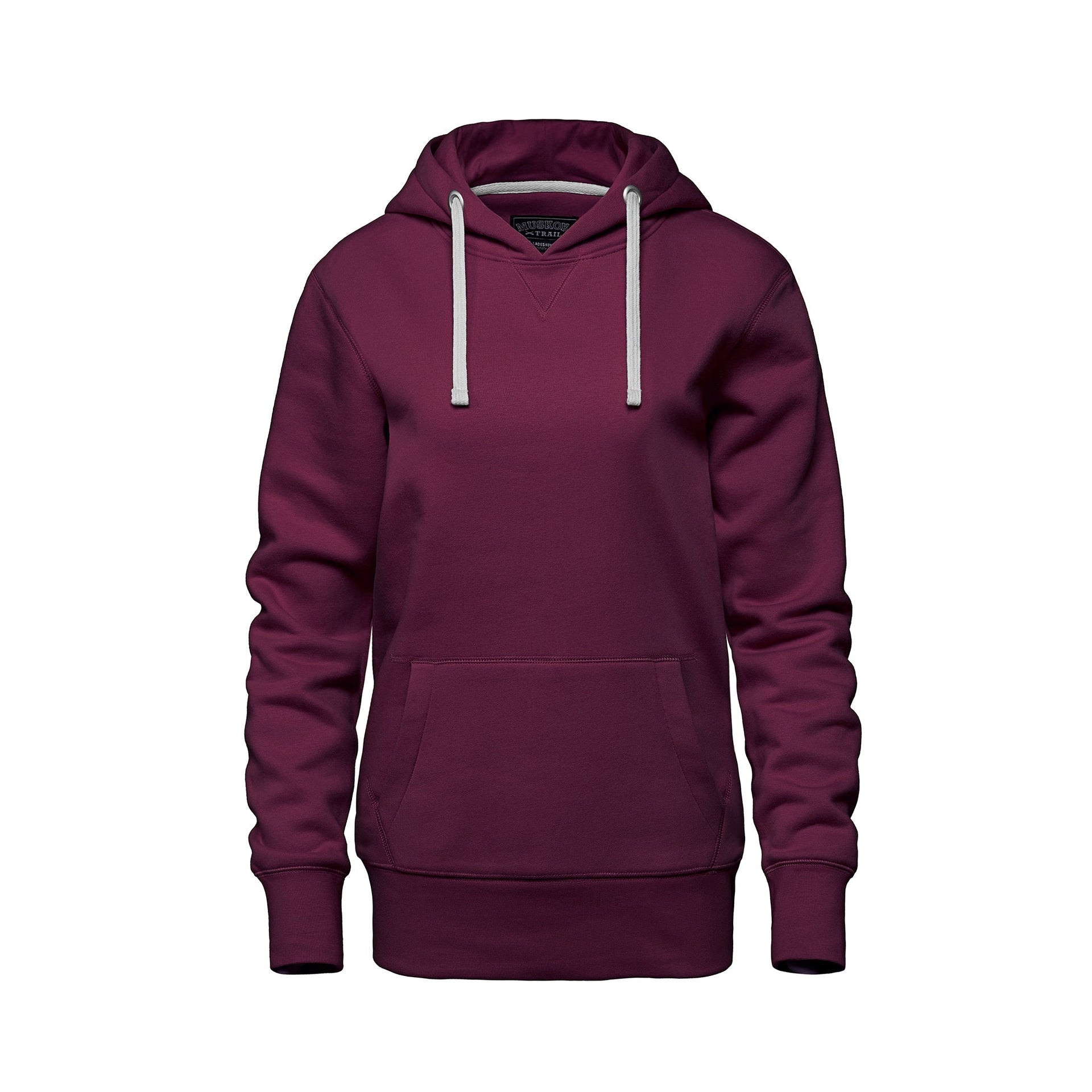 L00661 - Cedar Point - Ladies Pullover Hooded Sweatshirt Burgundy 661 __label:May '25 __label:NEW COLORS eco-friendly Ladies Muskoka Trail sustainable sweatshirt Women