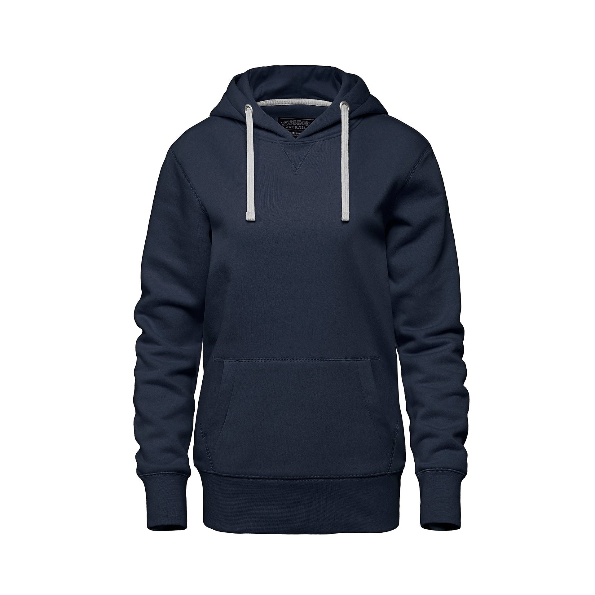 L00661 - Cedar Point - Ladies Pullover Hooded Sweatshirt Navy 661 __label:May '25 __label:NEW COLORS eco-friendly Ladies Muskoka Trail sustainable sweatshirt Women
