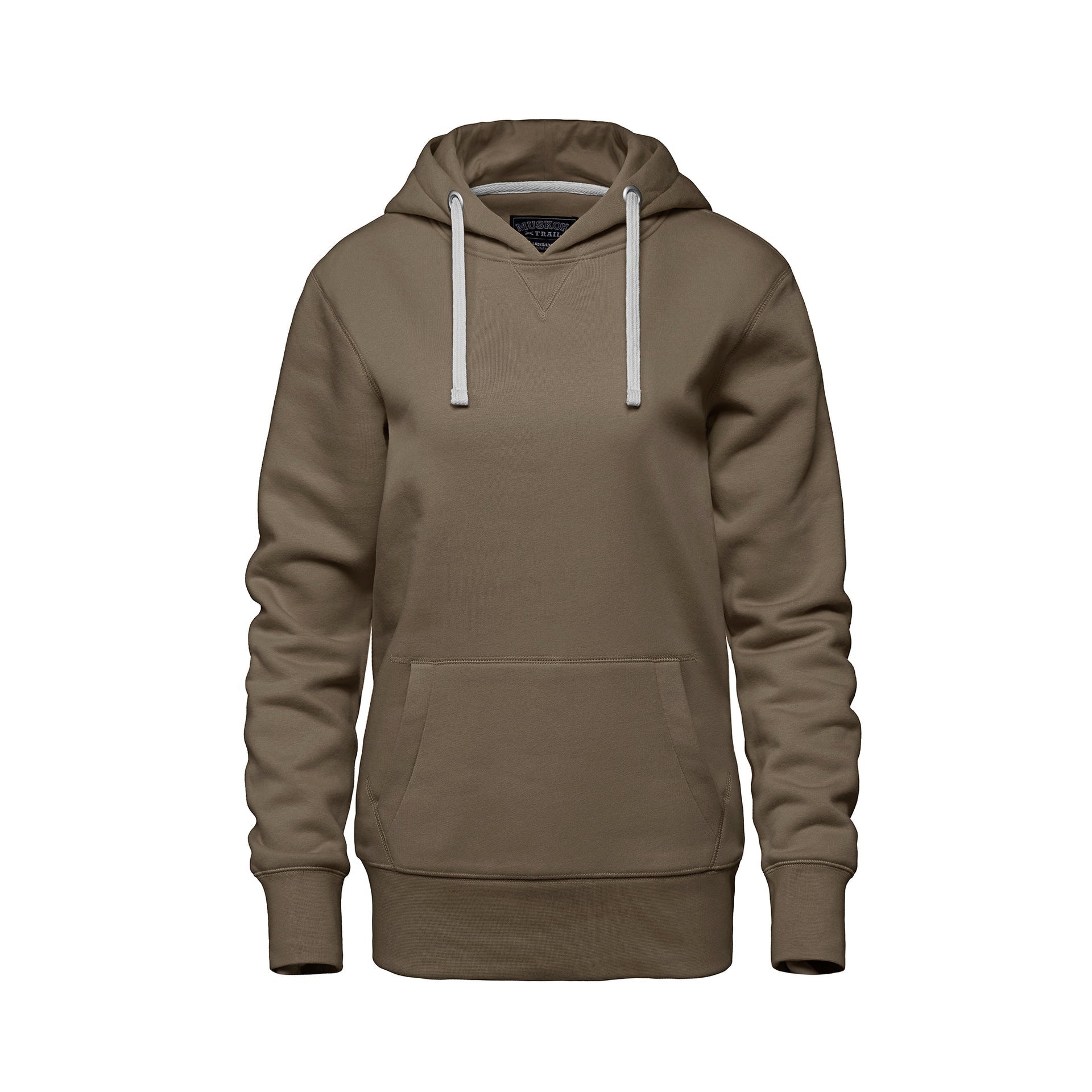 L00661 - Cedar Point - Ladies Pullover Hooded Sweatshirt Taupe 661 __label:May '25 __label:NEW COLORS eco-friendly Ladies Muskoka Trail sustainable sweatshirt Women