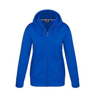 L00668 - Cypress Creek - Ladies Polyester Full-Zip Hooded Sweatshirt Blue 668 CX2 cypress creek Ladies sweater team Women zip up