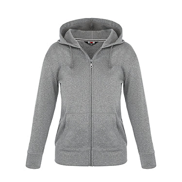 L00668 - Cypress Creek - Ladies Polyester Full-Zip Hooded Sweatshirt Grey 668 CX2 cypress creek Ladies sweater team Women zip up