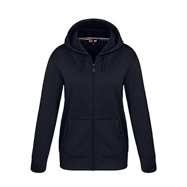 L00668 - Cypress Creek - Ladies Polyester Full-Zip Hooded Sweatshirt Navy 668 CX2 cypress creek Ladies sweater team Women zip up