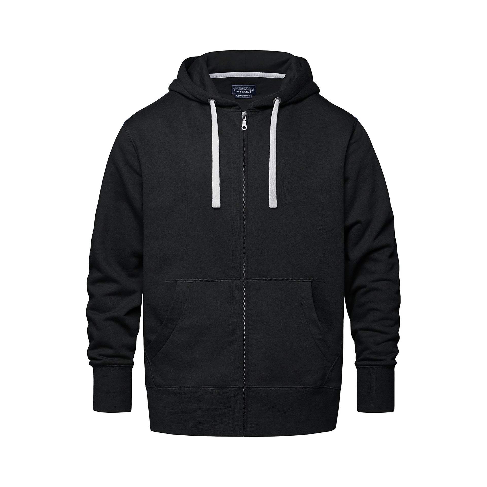 L00670 - Lakeview - Adult Full-Zip Hooded Sweatshirt Black 670 adult eco-friendly mens sustainable sweater sweatshirt zip up