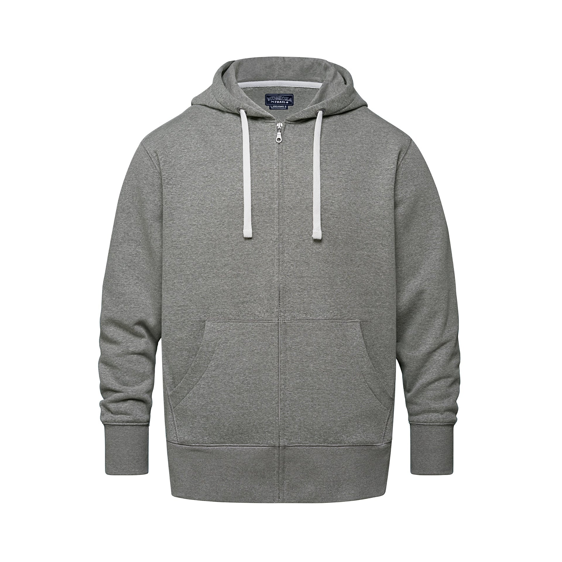 L00670 - Lakeview - Adult Full-Zip Hooded Sweatshirt Mid Grey 670 adult eco-friendly mens sustainable sweater sweatshirt zip up