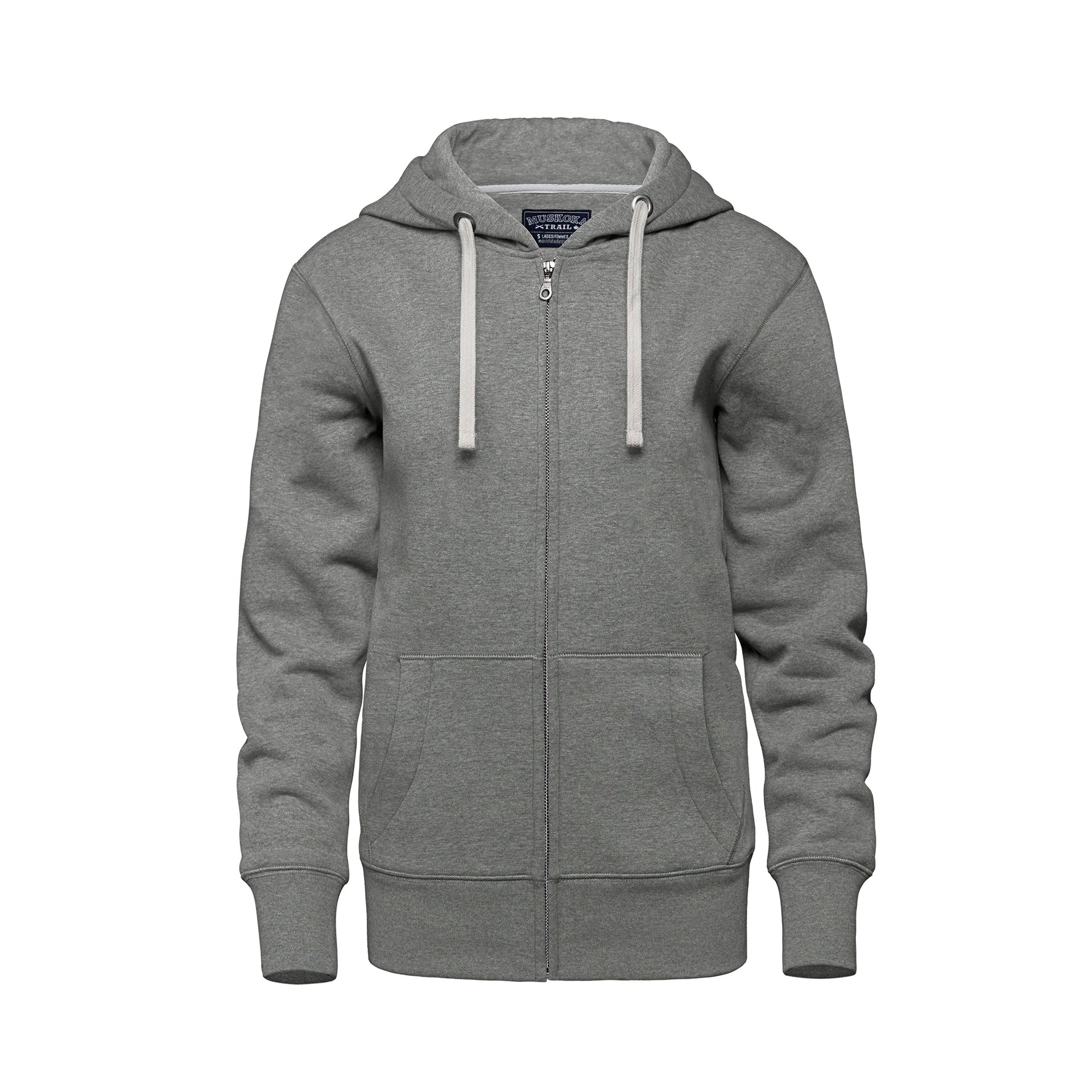 L00671 - Lakeview - Ladies Full-Zip Hooded Sweatshirt Mid Grey 671 eco-friendly Ladies sustainable sweater sweatshirt Women zip up
