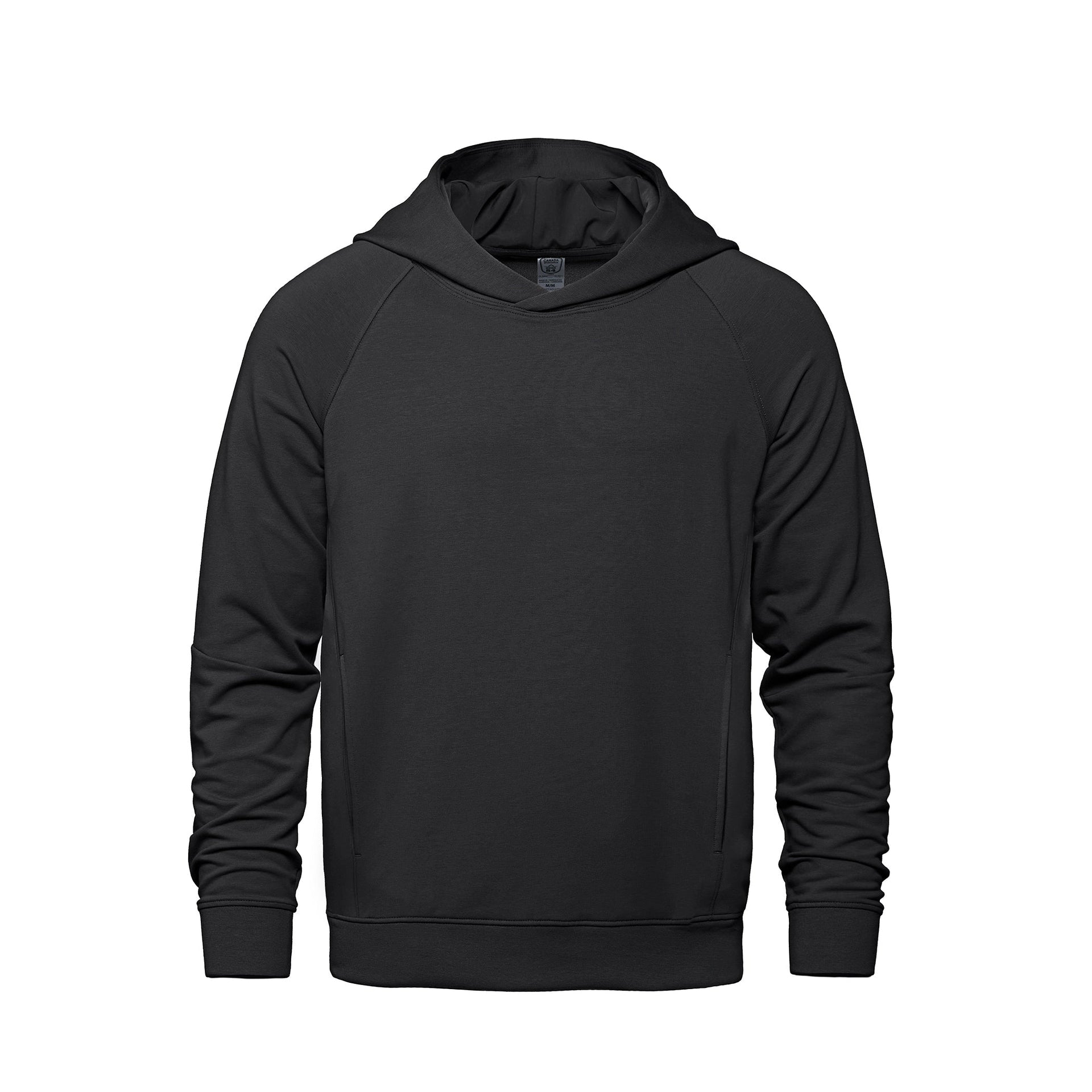 L00845 - Jetsetter - Adult French Terry Performance Pullover Hooded Sweatshirt Black 0845 845 __label:IN-STOCK french terry lulu lululemon
