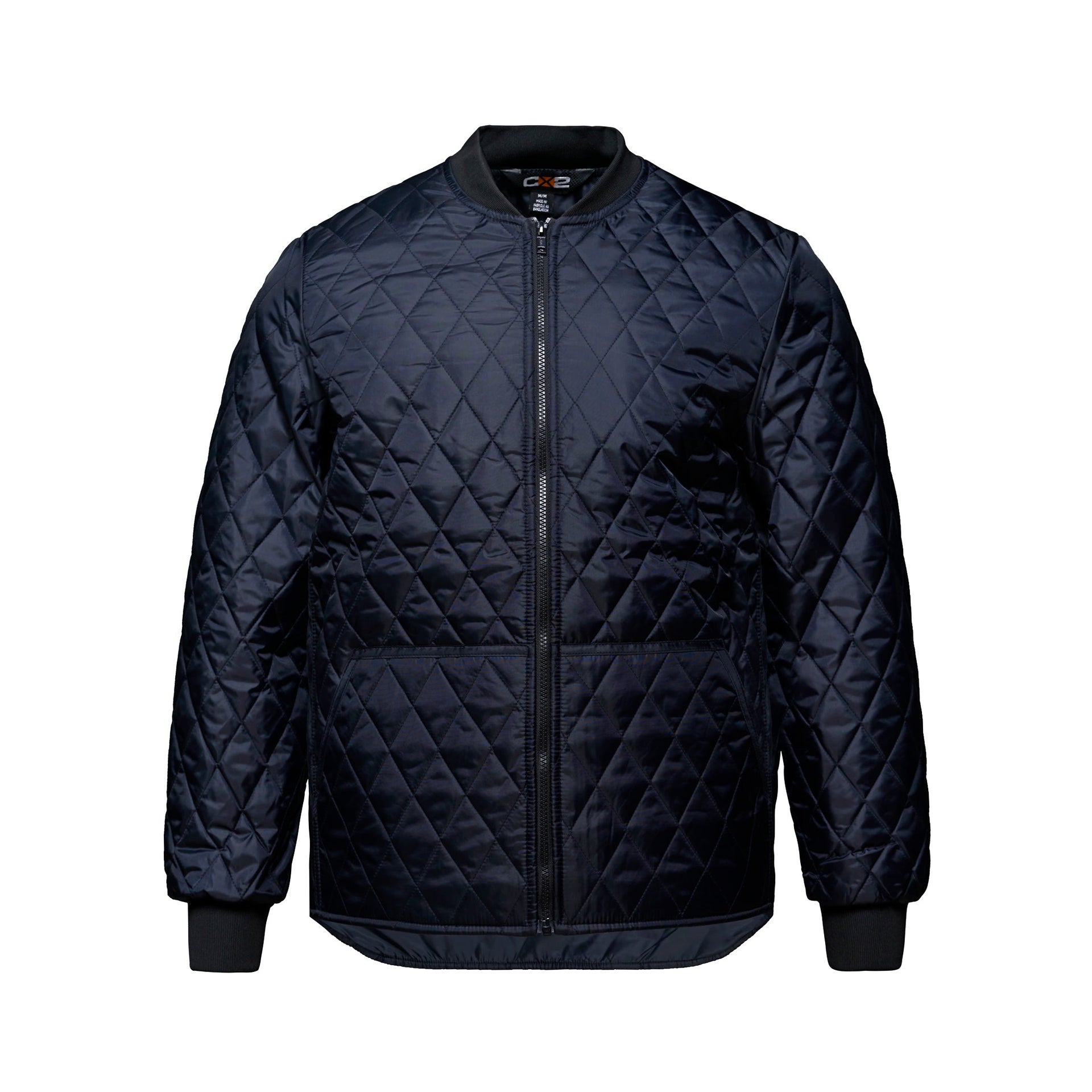 L01025 - Contender - Adult Quilted Freezer Jacket Navy 1025 adult CX2 Rugged mens