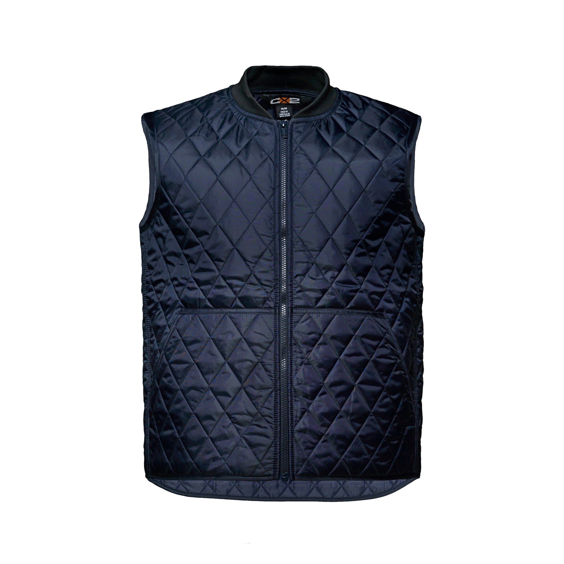 L01040 - Subzero - Adult Quilted Vest Navy 1040 adult construction vest CX2 Rugged freezer vest mens sub zero