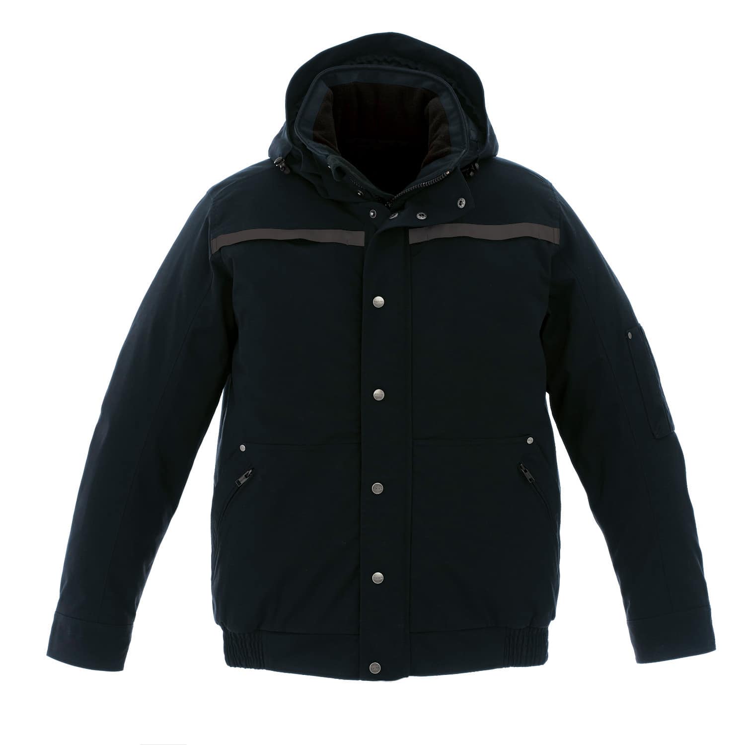 L01110 - Champion - Heavy Duty Insulated Bomber Jacket w/ Detachable Hood Navy 1110 adult CX2 Rugged mens winter coat