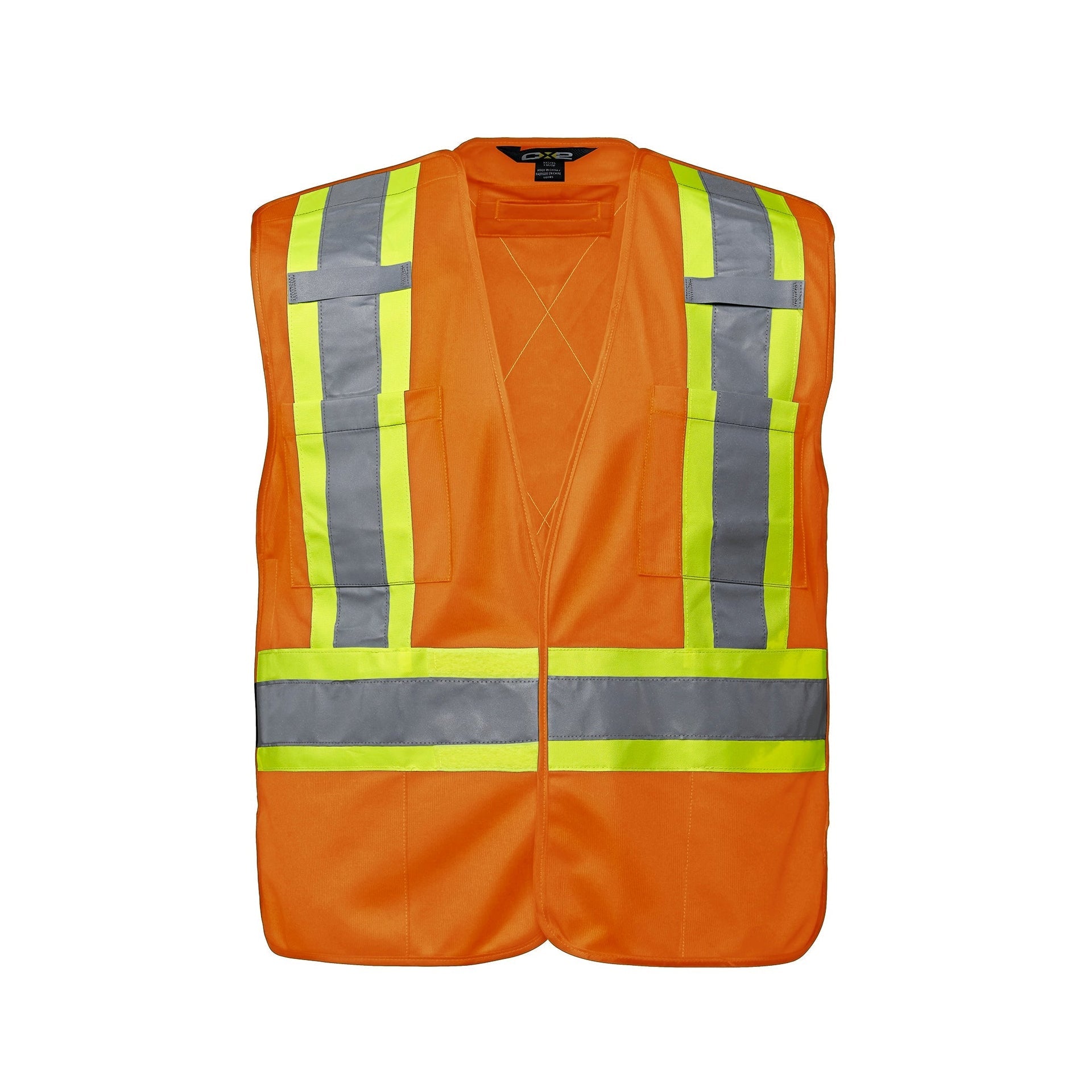 L01145 - Vanguard - Tricot Hi-Vis 5 Point Tear-Away Vest - Dual Sized Fluorescent Orange 1145 __label:IN-STOCK CX2 Hi-Vis hi-vis safety vest