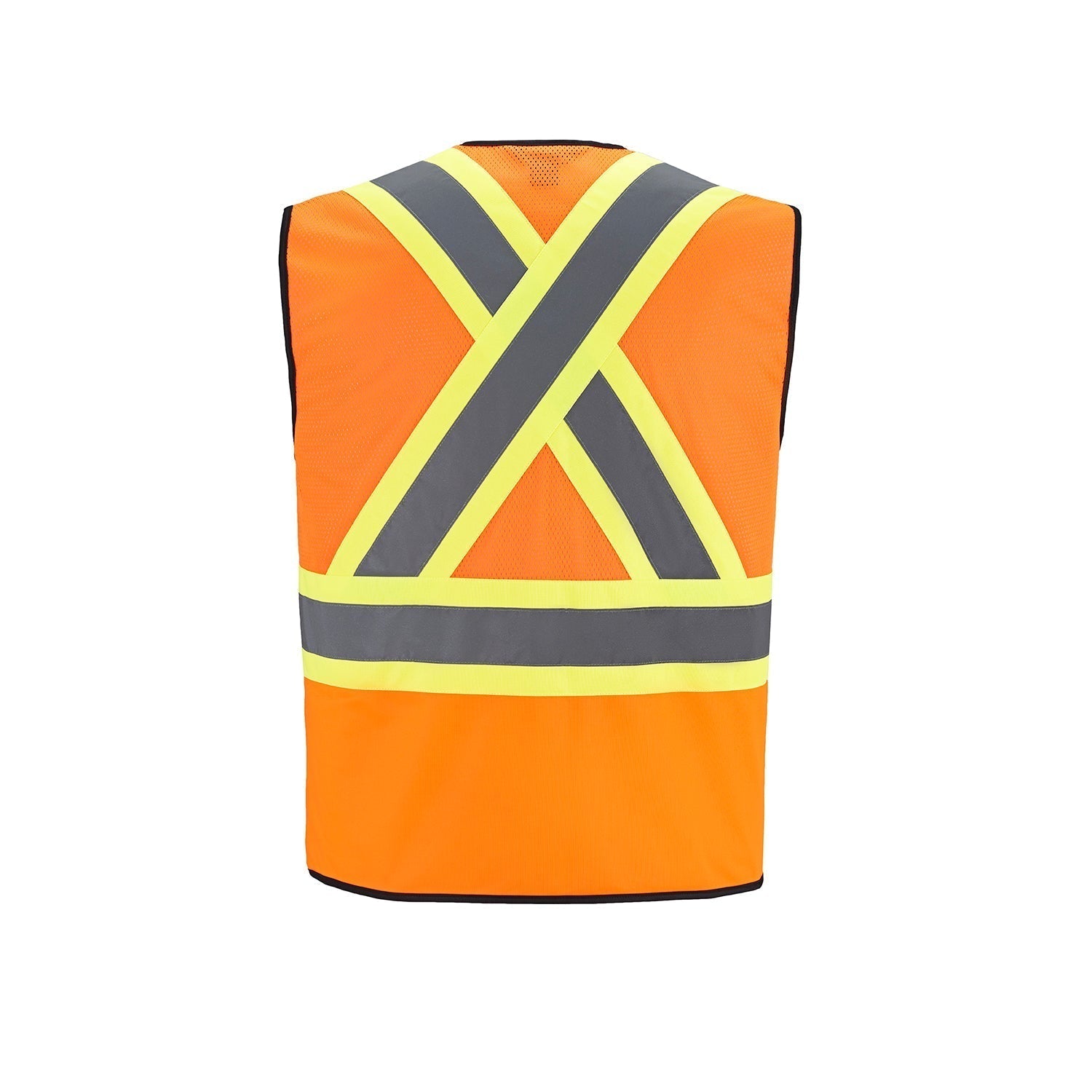 L01150 - Scout - Adult Tricot Hi-Vis Zipper Front Vest 1150 __label: NEW construction vest CX2 Hi-Vis