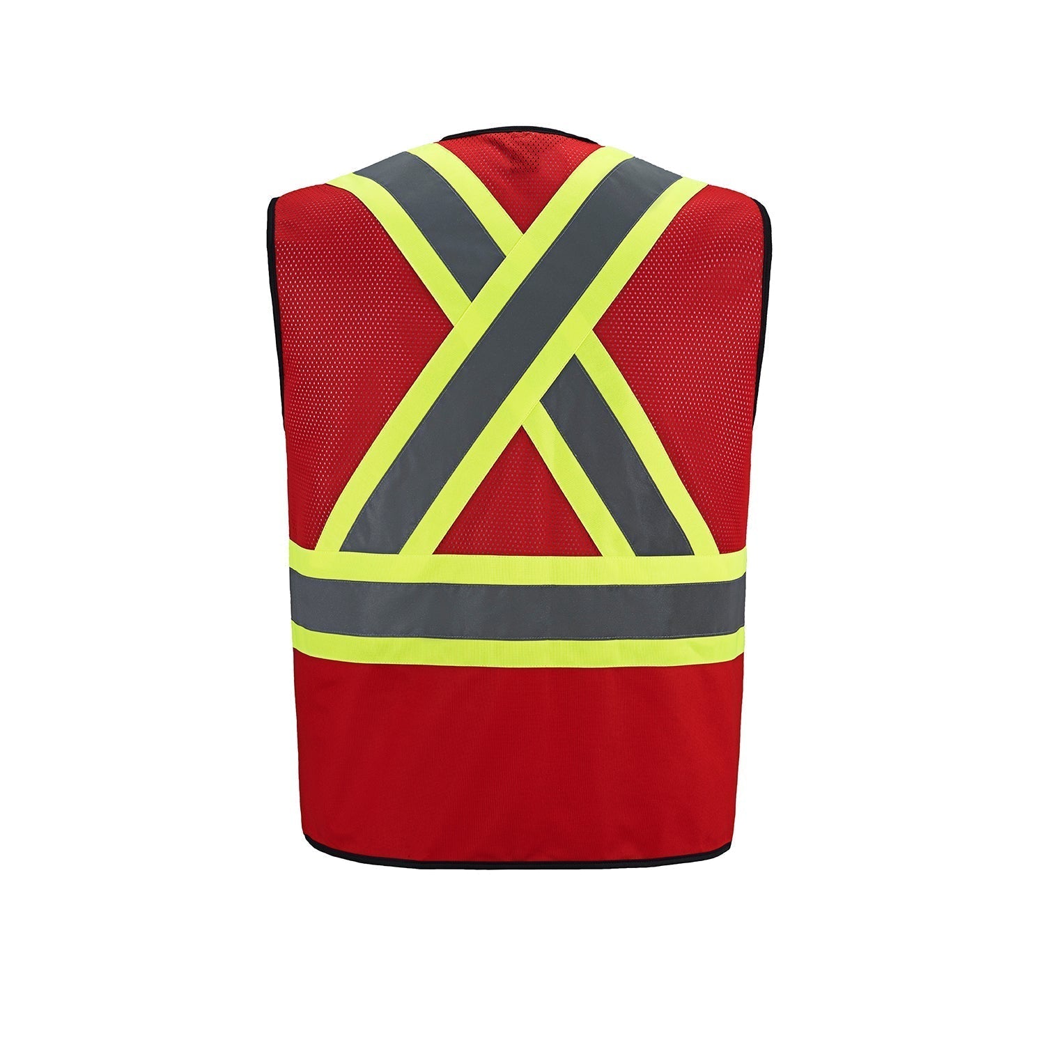 L01150 - Scout - Adult Tricot Hi-Vis Zipper Front Vest 1150 __label: NEW construction vest CX2 Hi-Vis