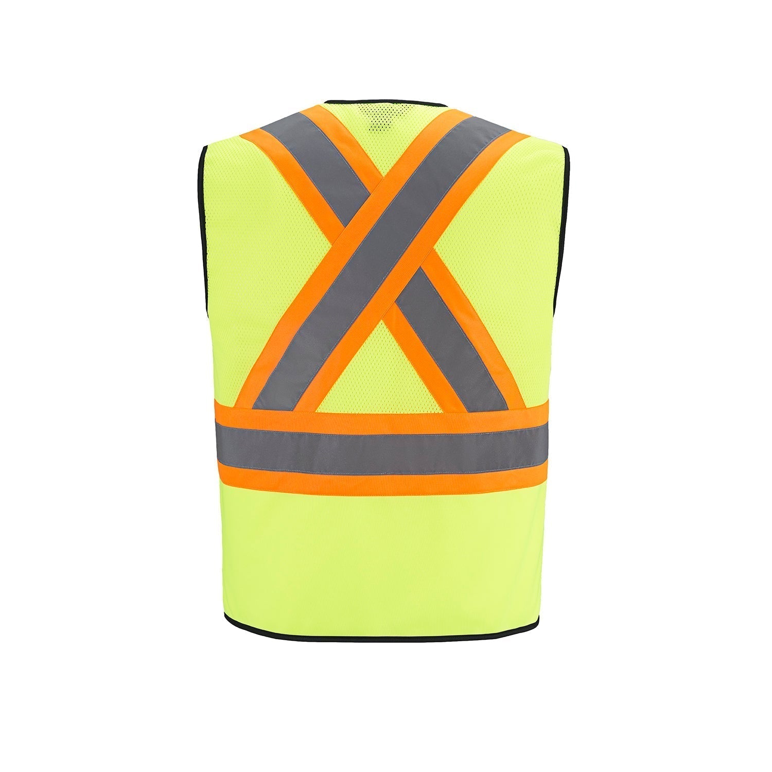 L01150 - Scout - Adult Tricot Hi-Vis Zipper Front Vest 1150 __label: NEW construction vest CX2 Hi-Vis