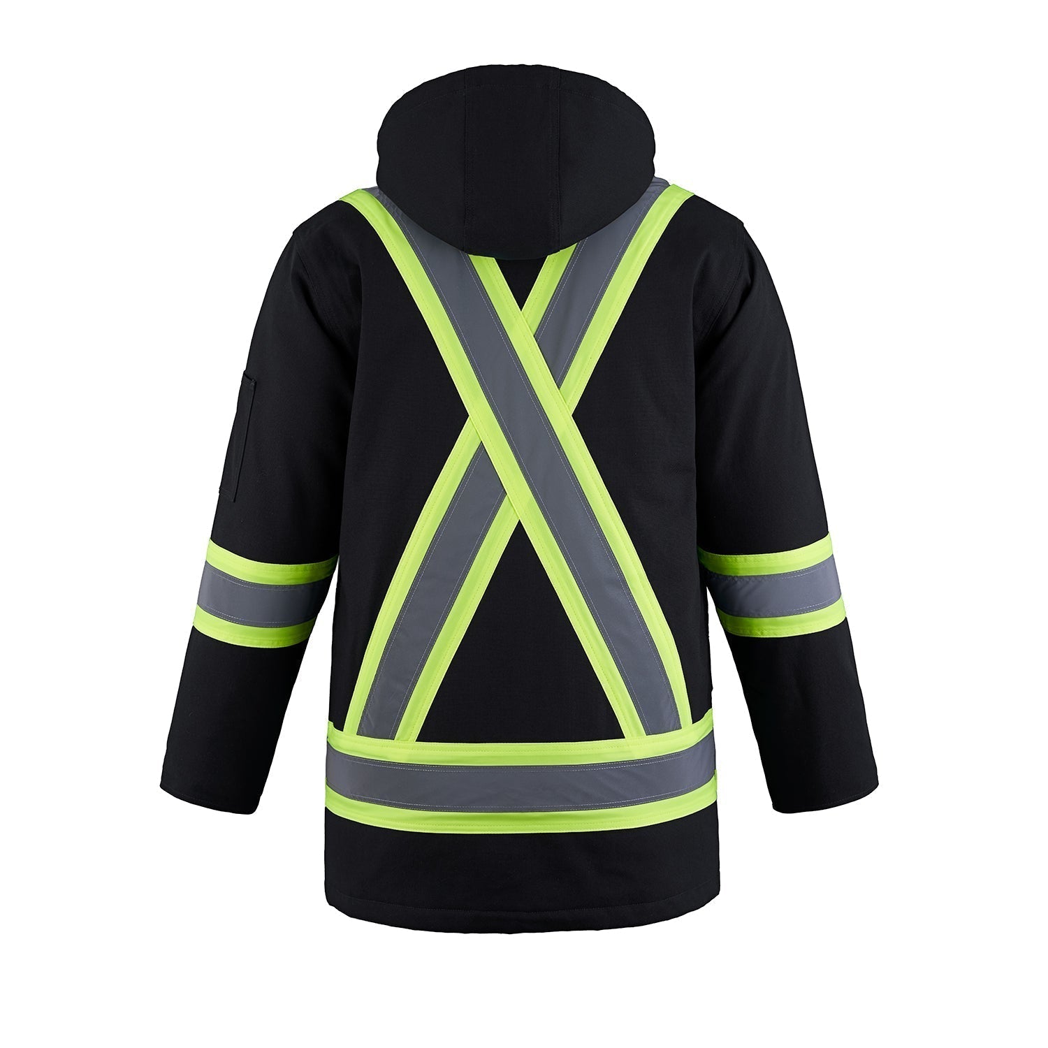 L01292 - Kingpin - Cotton Canvas Hi-Vis Insulated Parka w/ Detachable Hood 1292 adult CX2 Hi-Vis mens