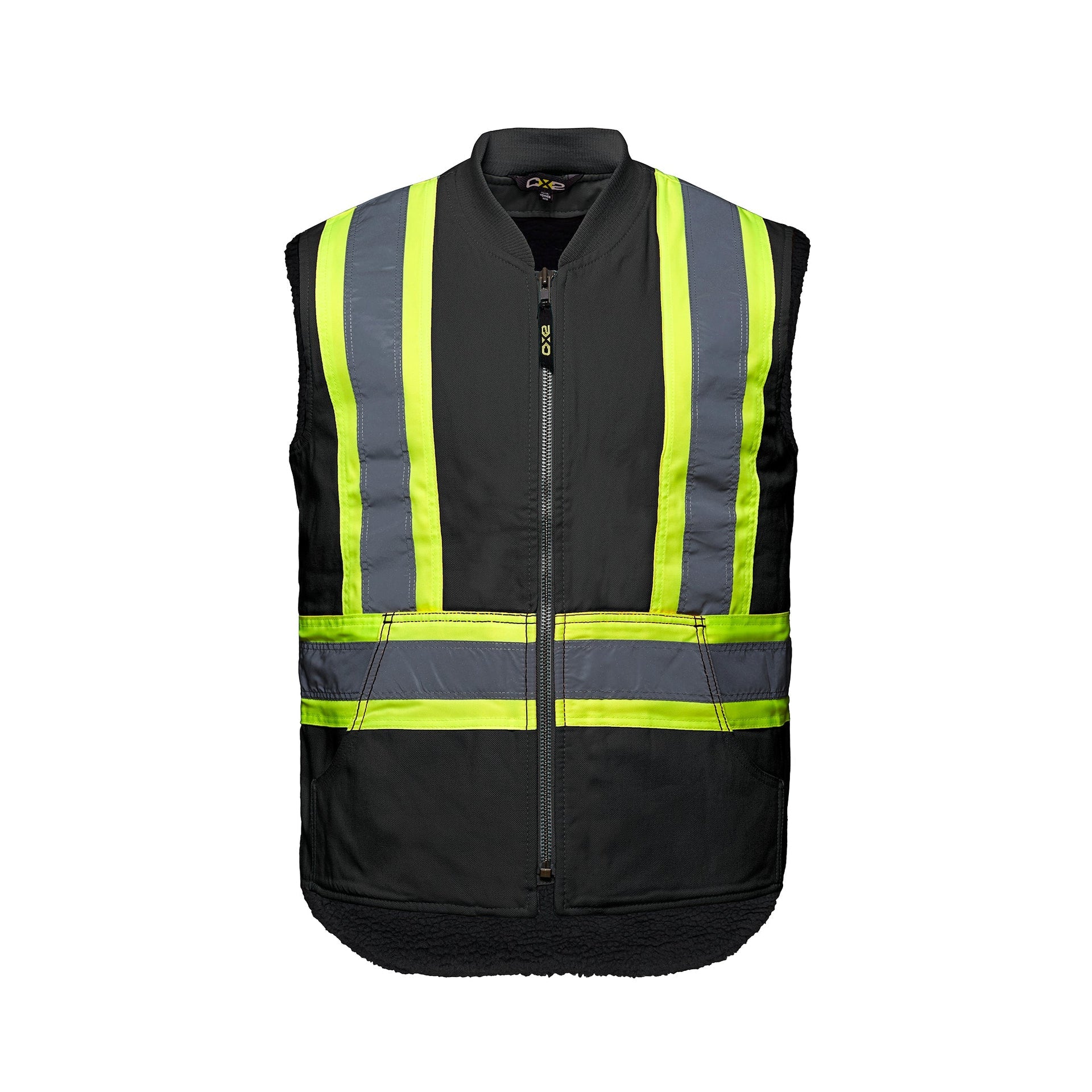 L01295 - Titan - Cotton Canvas Hi-Vis Vest Black 1295 adult CX2 Hi-Vis mens sherpa