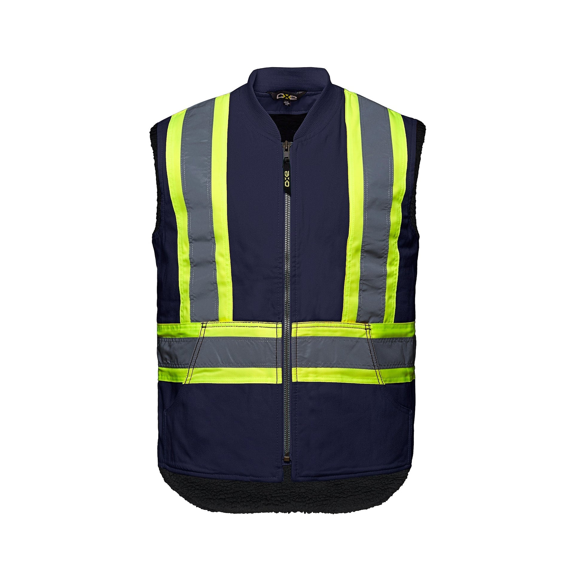 L01295 - Titan - Cotton Canvas Hi-Vis Vest Navy 1295 adult CX2 Hi-Vis mens sherpa