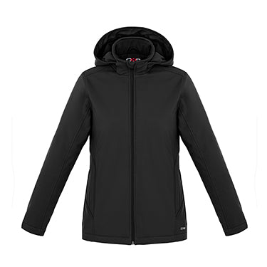 L03171 - Hurricane - Ladies Insulated Softshell Jacket w/ Detachable Hood Black 3171 CX2 Jackets Ladies Women