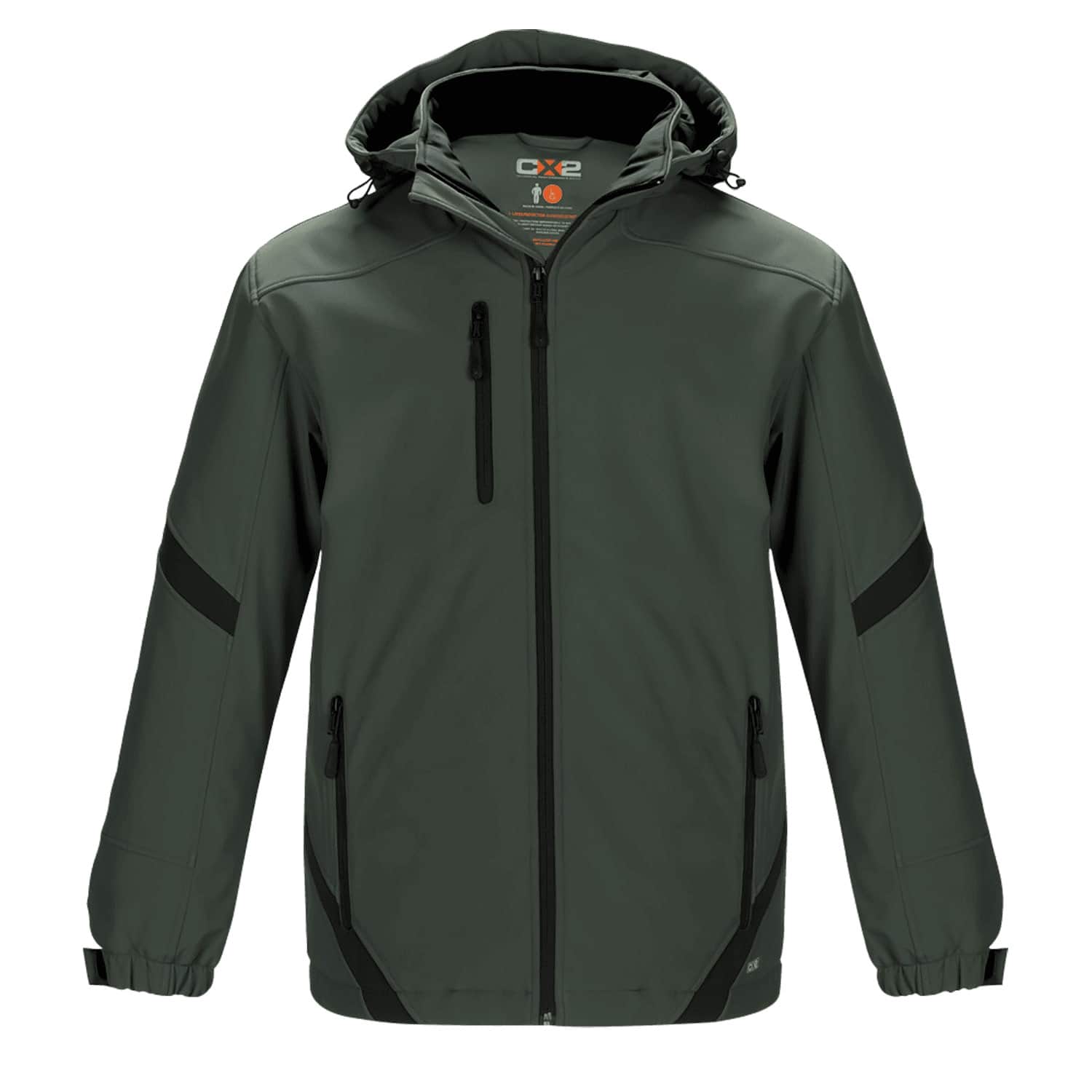 L03200 - Typhoon - Men's Insulated Softshell Jacket w/ Detachable Hood Gunmetal Black 3200 3200Y 3201 adult Jackets mens team