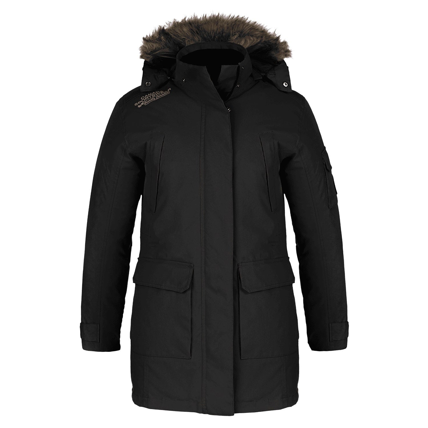 L06101 - Ultimate - Ladies Cold Weather Parka w/ Detachable Hood Black XS 6101 Heritage 54 Ladies winter coat Women