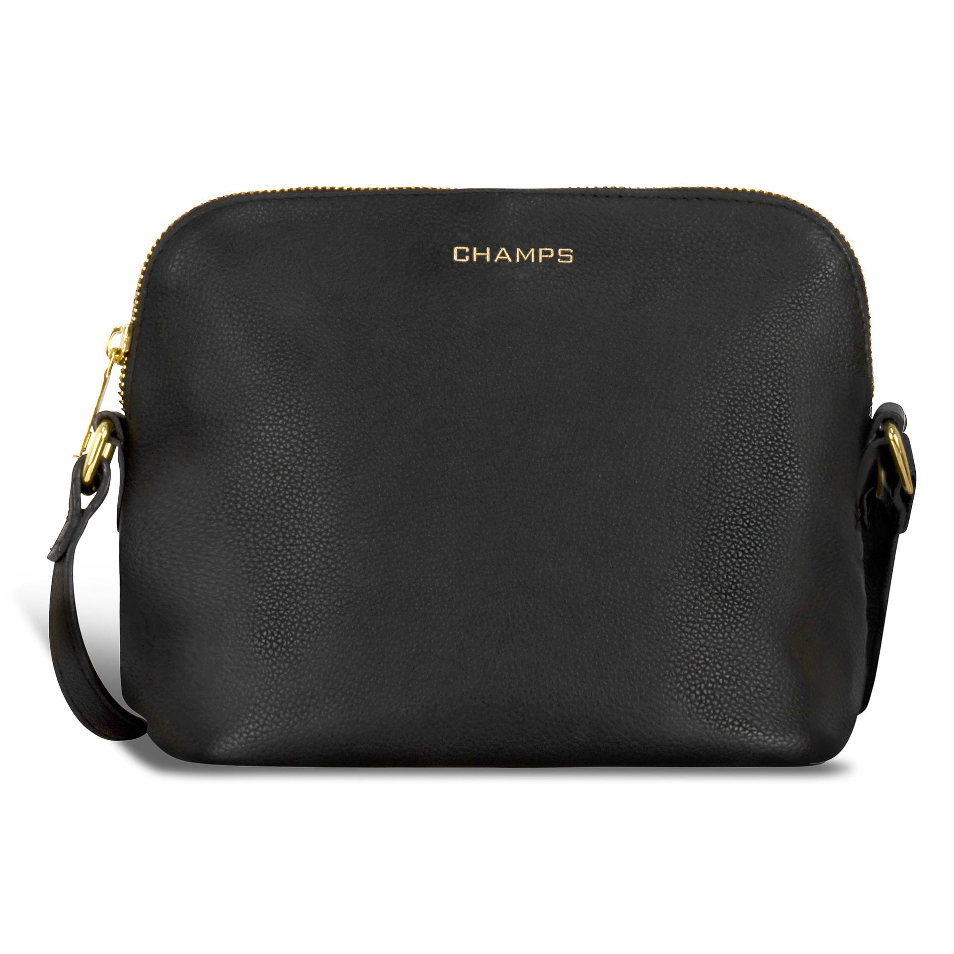 Gala / Leather Top-Zip Shoulder Bag Black Champs Luggage Shopify Collective