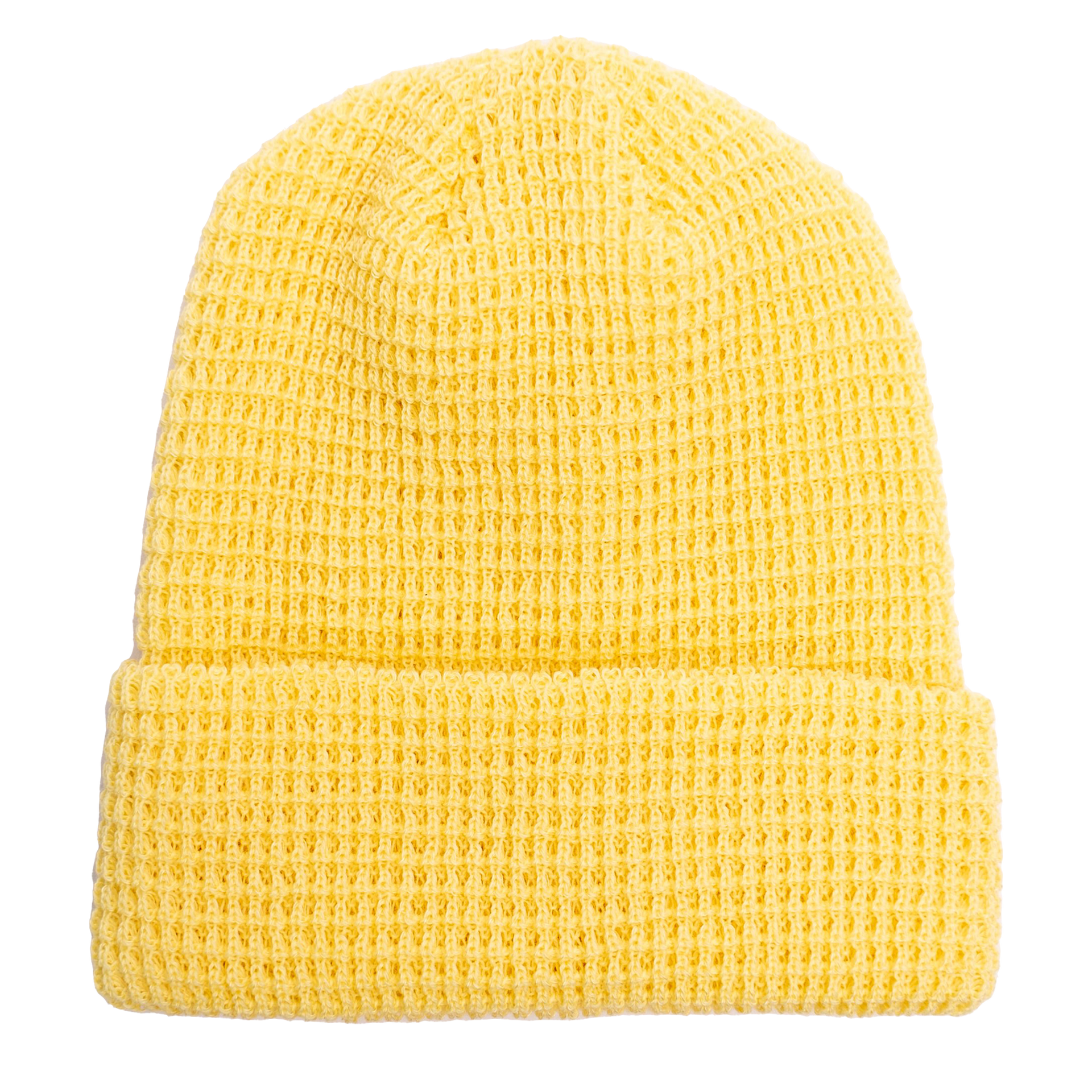 Leery Waffle Pigment Yellow ONE SIZE ACRYLIC beanie beaniiez fait au canada LEERY WAFFLE made in canada tearaway Toque tuque UNISEX