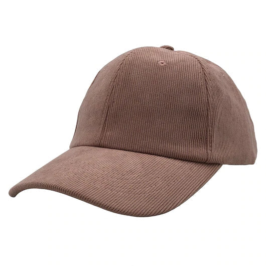 GN-1019 - Premium Corduroy Cap Light Pink One Size 6 PANELS 6 PANELS - UNSTRUCTURED ADJUSTABLE BUCKLE BUCKLE STRAP CORDUROY COTTON CURVE low profile NISSI nissi caps UNISEX UNSTRUCTURED